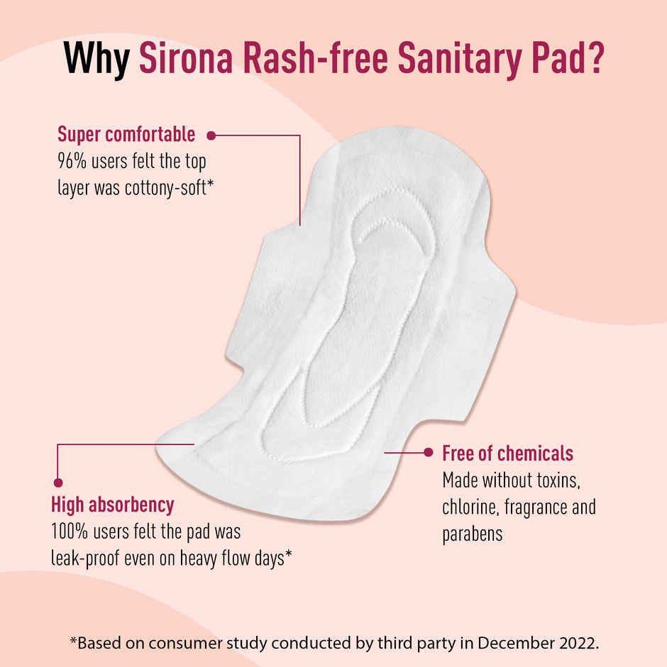 Sirona Rash Free Sanitary Pads | XL | 10 pcs