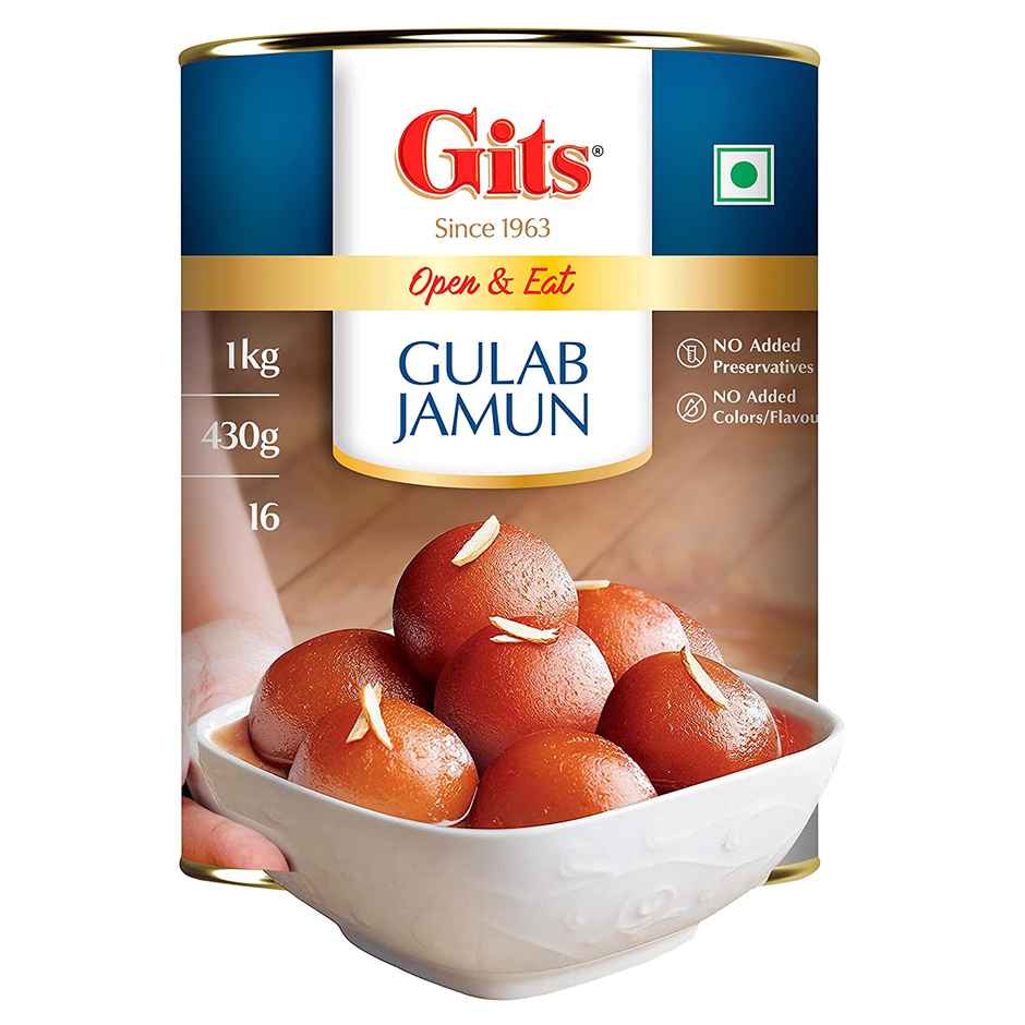Gits Gulab Jamun Open & Eat Tin | Soft & Sweet