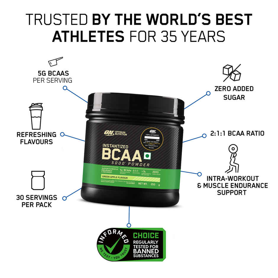 Optimum Ntrition (On) Bcaa Green Apple