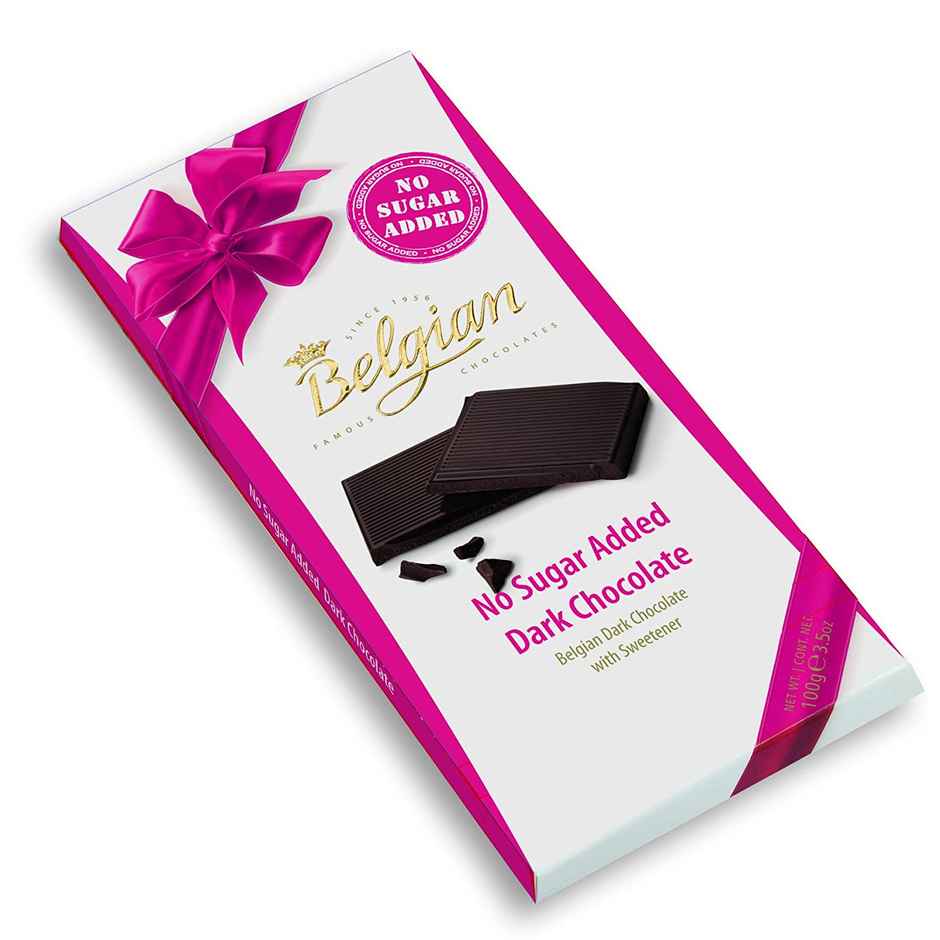 The Belgian Bar No Sugar Added Dark Chocolate