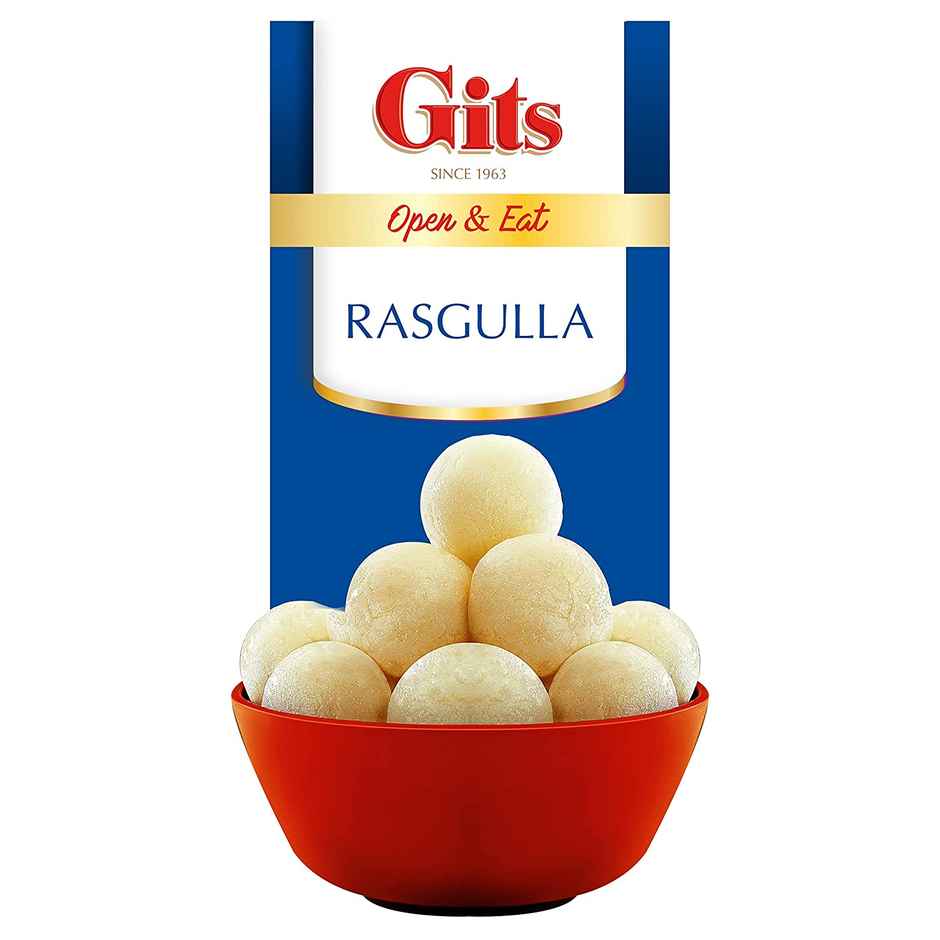 Gits Rasgulla Open & Eat (Tin) (1kg) & Gits Besan Laddoo (400g) Combo