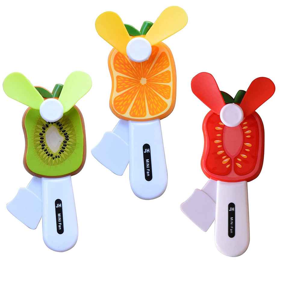 Hand Mini Fan/ Return Gift, Assorted Colour | Pack Of 5 | Se7en