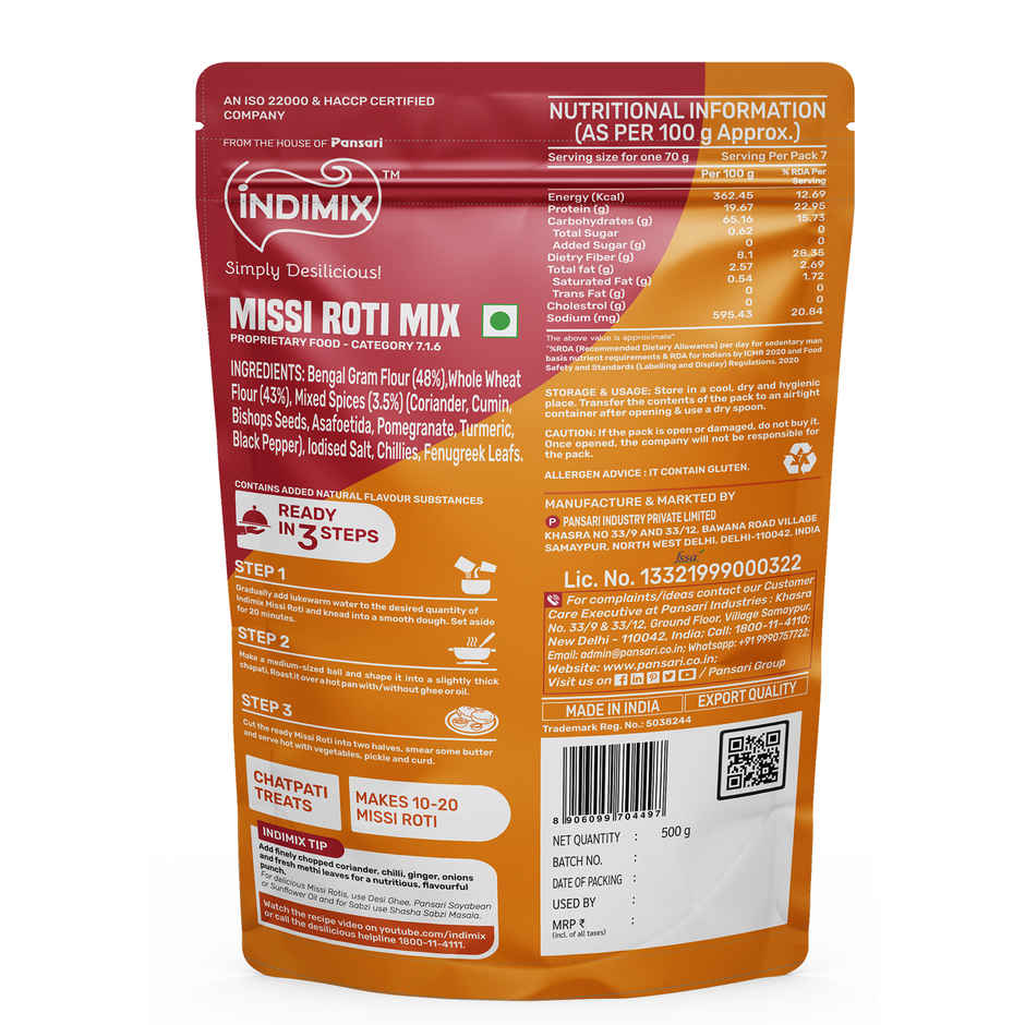Indimix Missi Roti Mix