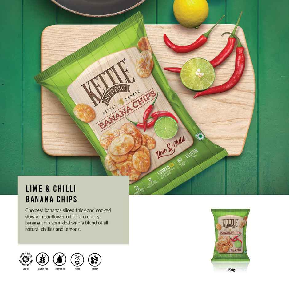 Kettle Studio Banana Chips Lime & Chilli