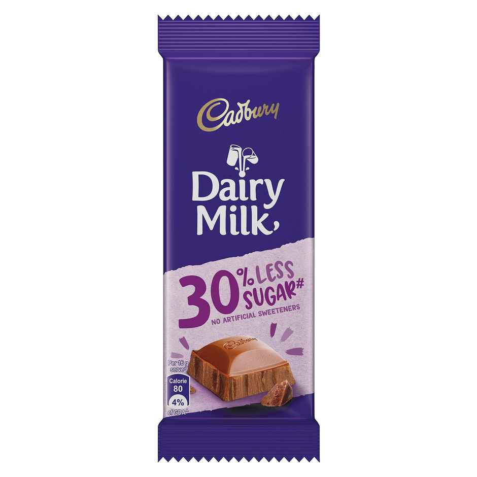 Cadbury Dairy Milk 30% Less Sugar Chocolate Bars