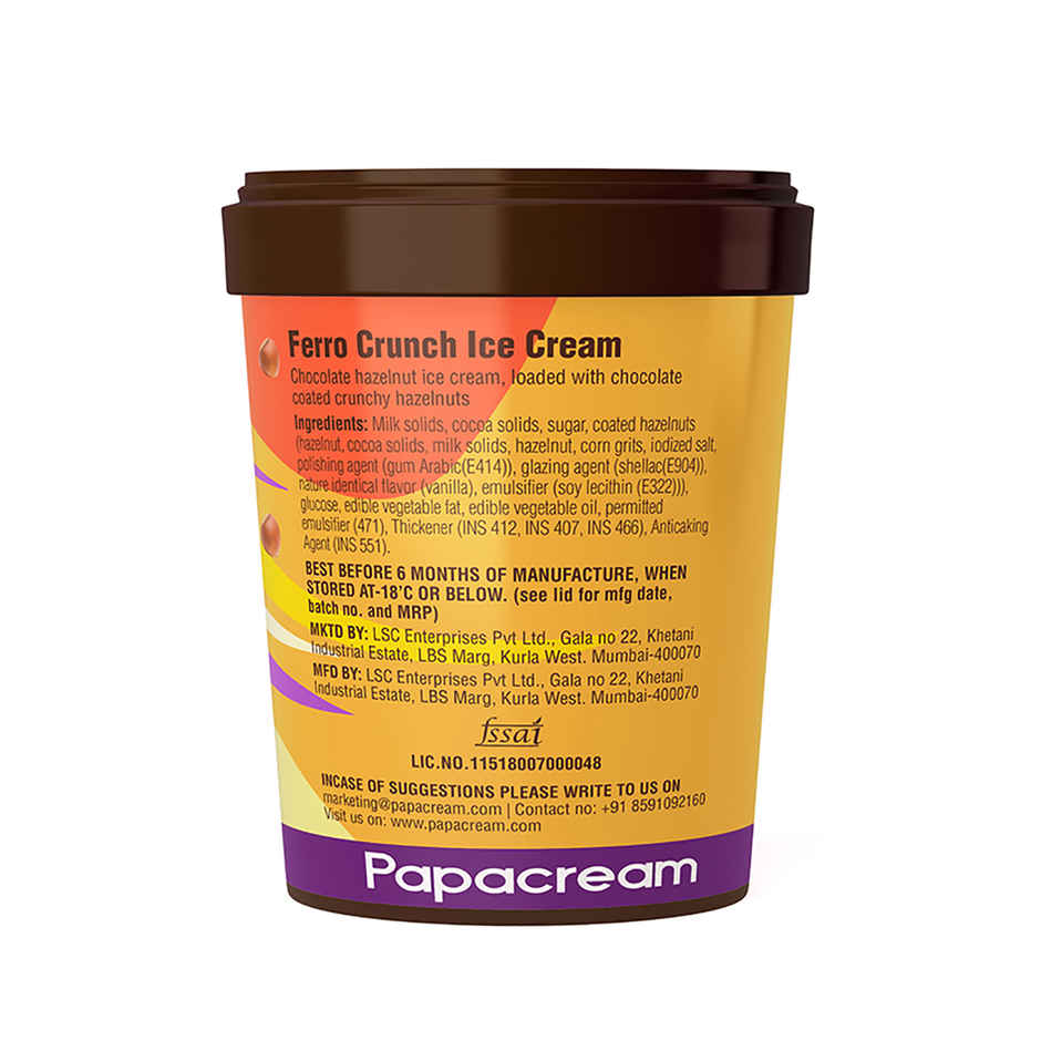 Papacream Ferro Crunch Ice Cream