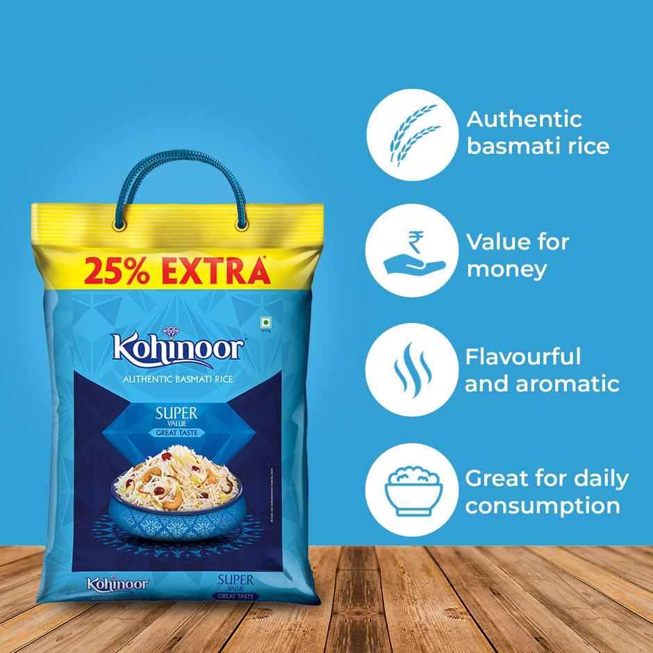 Kohinoor Super Value Basmati Rice Authentic Basmati Rice
