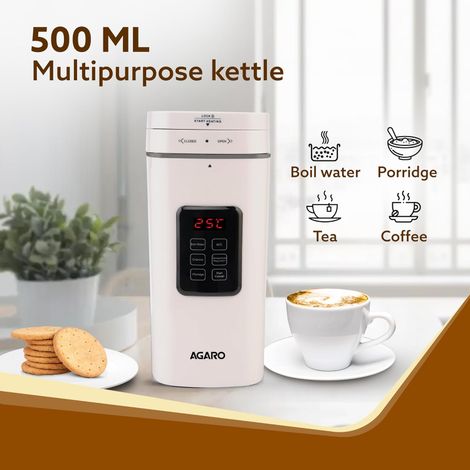 Agaro Delite Portable Electric Kettle, 500 Ml