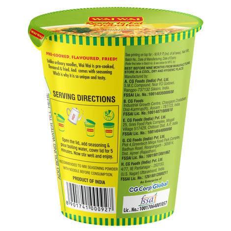 Wai Wai Xpress Ready To Eat Cup Noodles Veg Masala