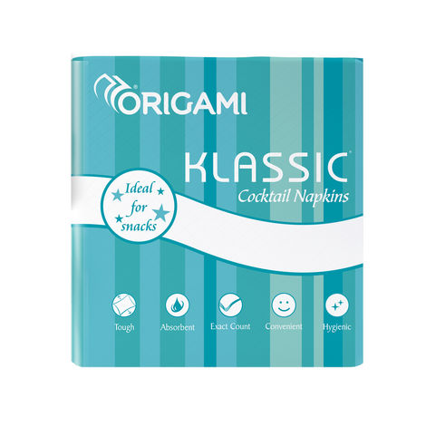 Origami Klassic Cocktail Napkin Tissue Paper - Pack of 1 - 100 Sheets - 23x23 cm