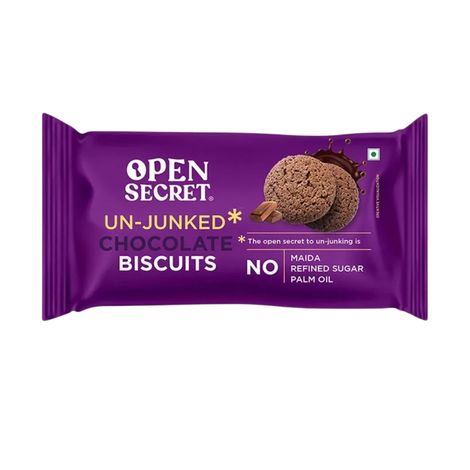 Open Secret Zero Maida Chocolate Millet Biscuit, Healthy Snacks with No Refined Sugar & No Palm Oil