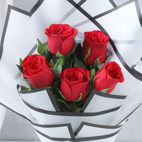 FNP 5 Red Rose Bouquet