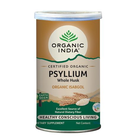 Organic India Whole Psyllium Husk Isabgol Powder