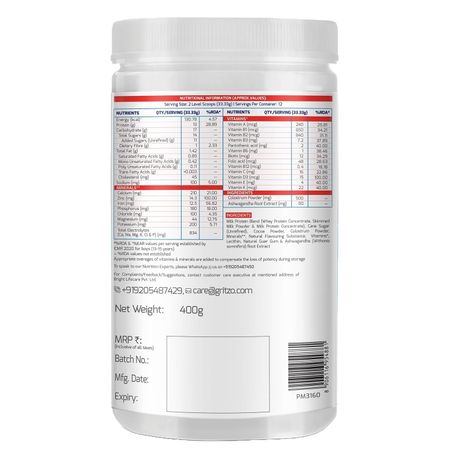 Gritzo Supermilk Height+ (8-12Y Boys), 10G Protein (Double Chocolate) (400g) & Gritzo Supermilk Height+ (13+ Boys), 13G Protein (Double Chocolate) (400g) Combo