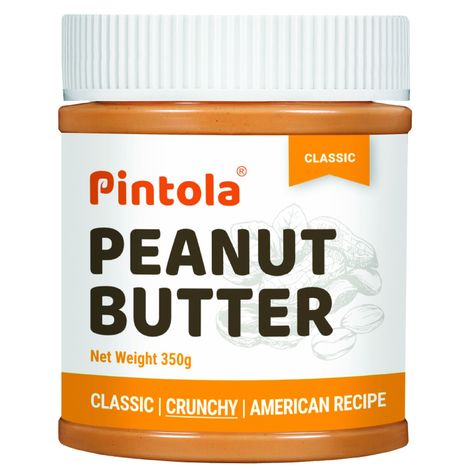 Pintola Classic Peanut Butter Crunchy - Original American Recipe With High Protein Fiber