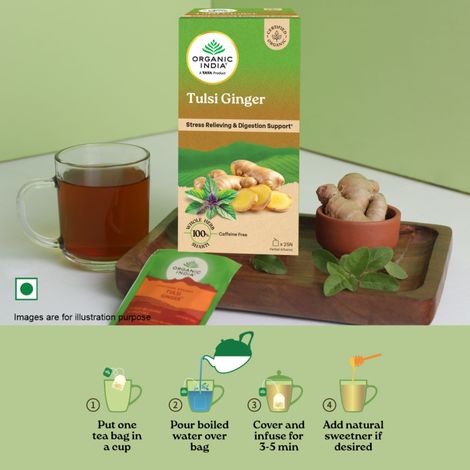 Organic India Tulsi Ginger Organic Herbal Tea