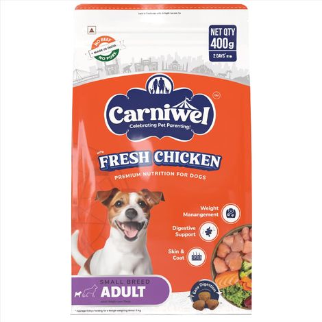 Carniwel Fresh Chicken Dry Dog Food For Small Breed, Adult