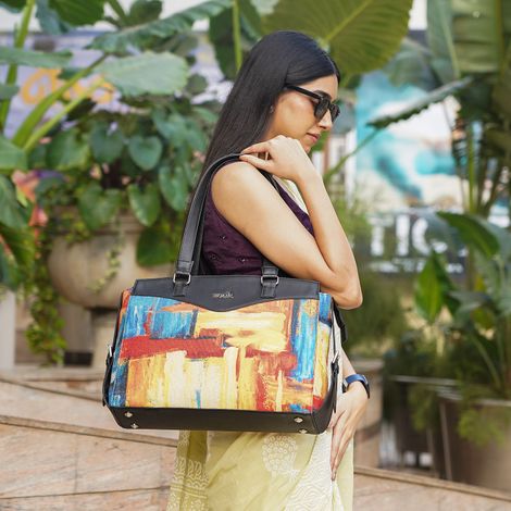 Zouk Women's Z 13 L Double Strap Handbag | Multicolour - One Size