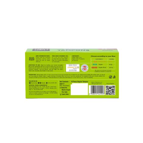 Pee Safe Regular Tampons for Light Flow | High-Absorbant & Leak-Proof Protection