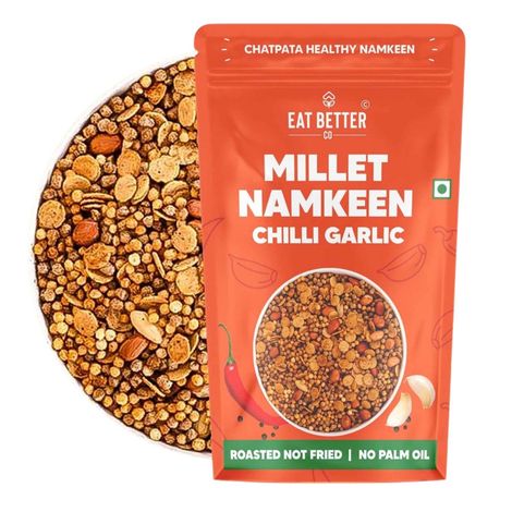 Millet Namkeen - Chilli Garlic, Healthy Snacks By Eat Better Co