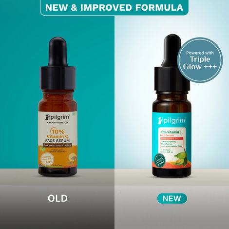 Pilgrim 10% Vitamin C Face Serum For Daily Brightness Helps Reduce Dark Spots & Evens Skin Tone