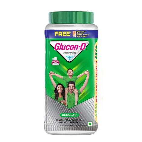 Glucon-D Regular Glucose Powder | Tangy Orange Free Refill | For Tasty Glucose Drink