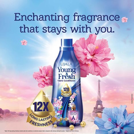 Ujala Young & Fresh Bliss Fabric Conditioner with Long-Lasting French Perfume Fragrance