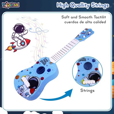 Toyshine 21 Space Theme Guitar with Easy-to-Hold Strings for Kids