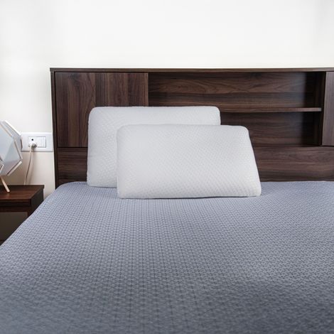 Wakefit Super Soft Foam Pillow | Regular Size | 21.5 x 13.75 x 5 inches | White | Pack of 2