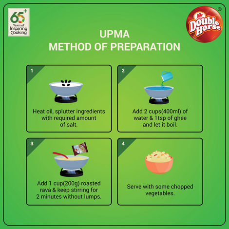 Double Horse Double Roasted Rava