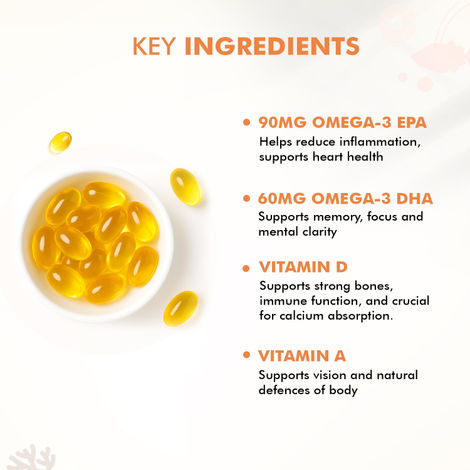 COD Liver Oil Capsule with Omega 3 Help Reduce Joint Pain & Support Heart Health