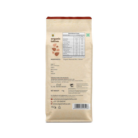 Organic Tattva Sonamasuri Rice Brown