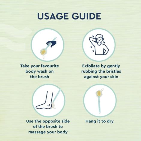 Gubb Soft Bristle Bath Brush With Long Handle | Nylon | Assorted