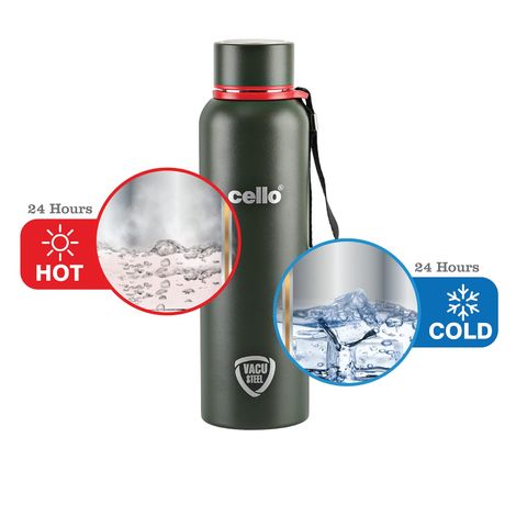 Cello Duro Kent Thermosteel Flask 24 Hours Hot And Cold Stainless Steel Bottle Assorted - 750ml,