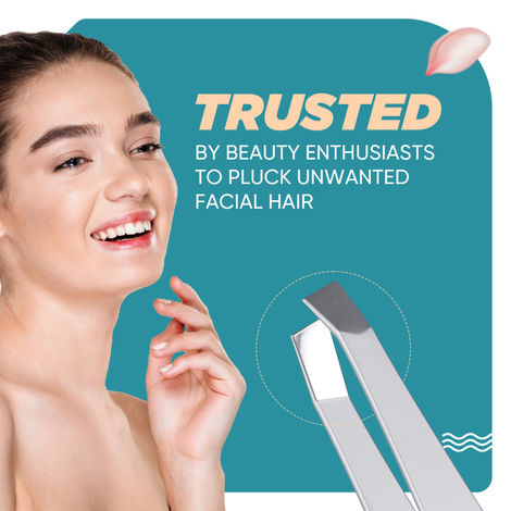 VEGA Tweezer - Square Tip, Silver, (TW-01)