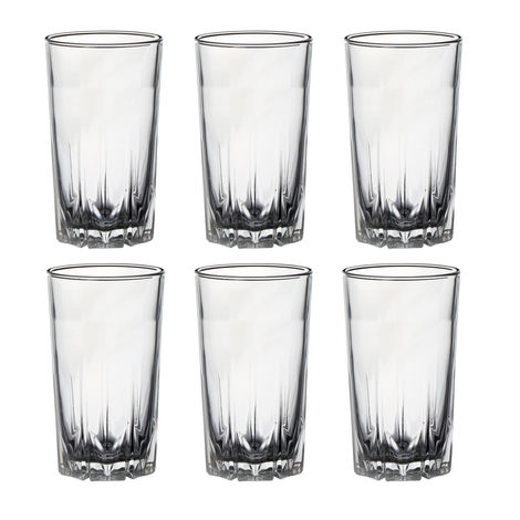 Cello Estonia Tumbler Glass Set | Glass Tumblers for Water, Juice & Beverages | Clear - 310 ml