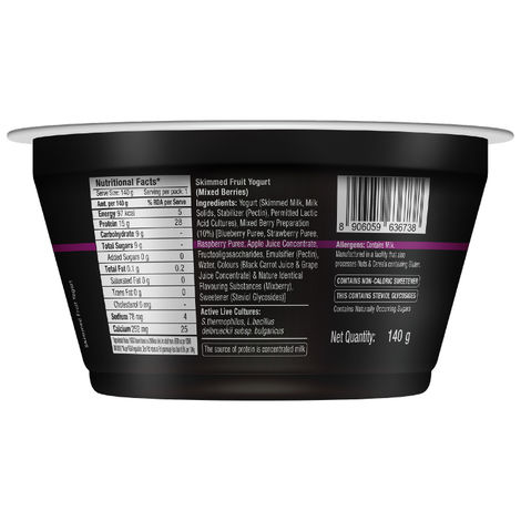 epigamia 15 g Protein Turbo Yogurt, Mixed Berries