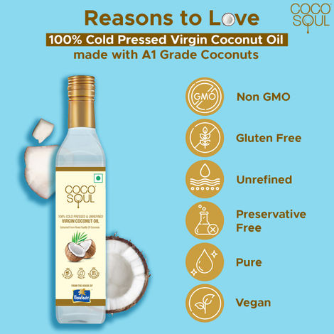 Coco Soul Cold Pressed Unrefined Virgin Coconut Oil