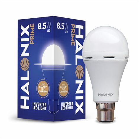 Halonix 8.5W B22 Rechargeable Emergency Bulb