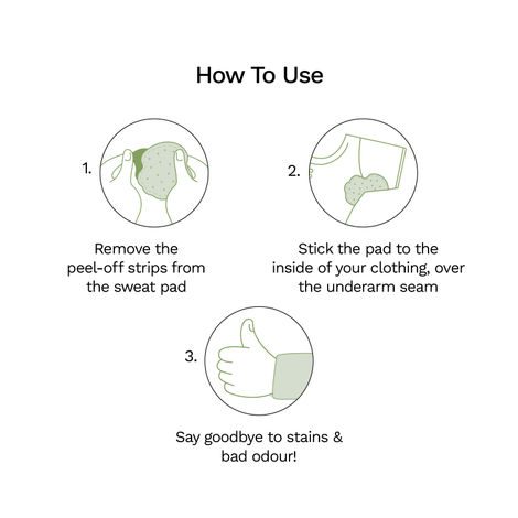 Pee Safe Disposable Underarm Sweat Pads | Absorb Sweats & Bad odours - Straight