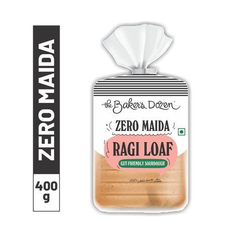 The Baker's Dozen Ragi Bread - Zero Maida No Palm Oil No preservative 100% Wholewheat