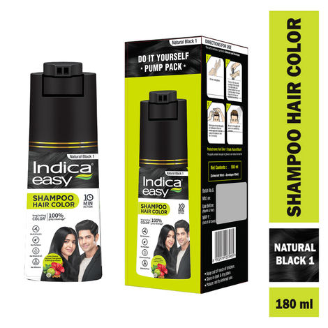 Indica Easy Do-It-Yourself Hair Color Shampoo Pump Pack