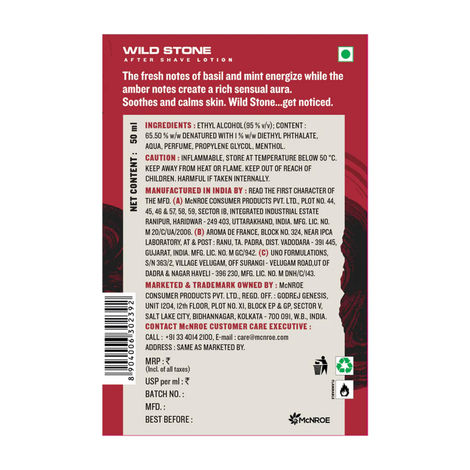 Wild Stone Ultra Sensual After Shave Lotion for Men