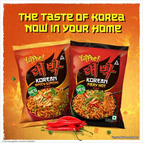 Sunfeast YiPPee! Korean Noodles Spicy Kimchi