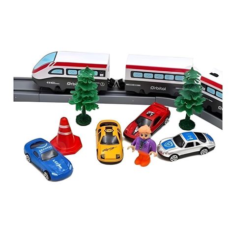 Toyshine Diy 80Pcs Rc Electric Train Set With Track | For Kids of Age 3 and Above