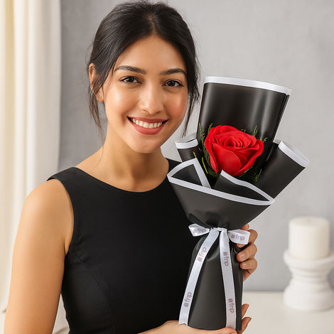 FNP Single Red Rose Bouquet