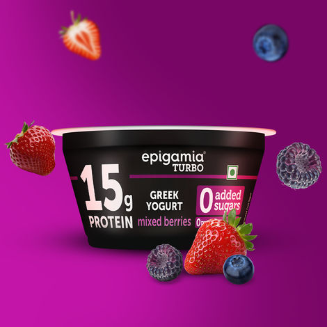 epigamia 15 g Protein Turbo Yogurt, Mixed Berries