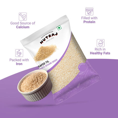 Nutraj Classic Safed Til (White Sesame Seeds Natural)