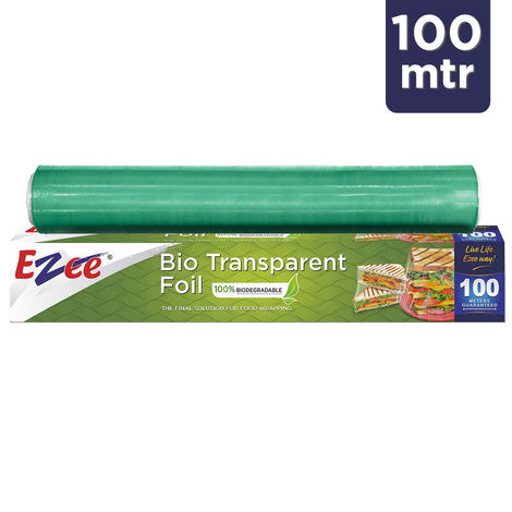 Ezee 100 m Cling Film Wrap - 12 Inches | BPA Free | Multipurpose | Non-Stick Microwave Safe