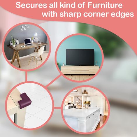 LuvLap Furniture Corner Guard for Baby safety, Pre-taped 3M Adhesive, 10 Pcs, Non Toxic, BPA Free